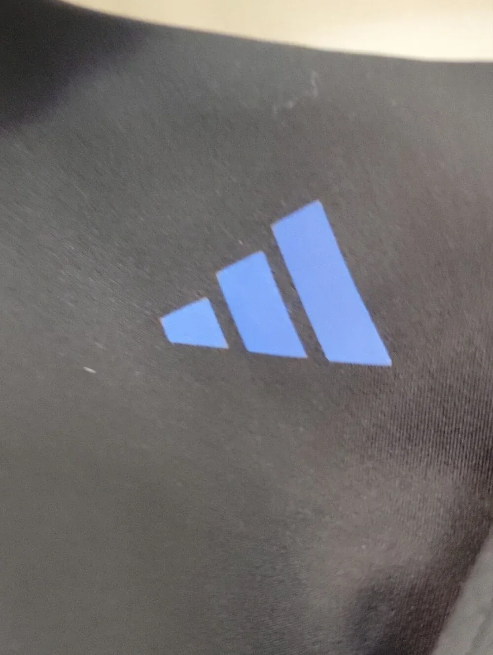 adidas Black Sports Bra with Blue Logo - Medium Support